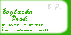 boglarka prok business card